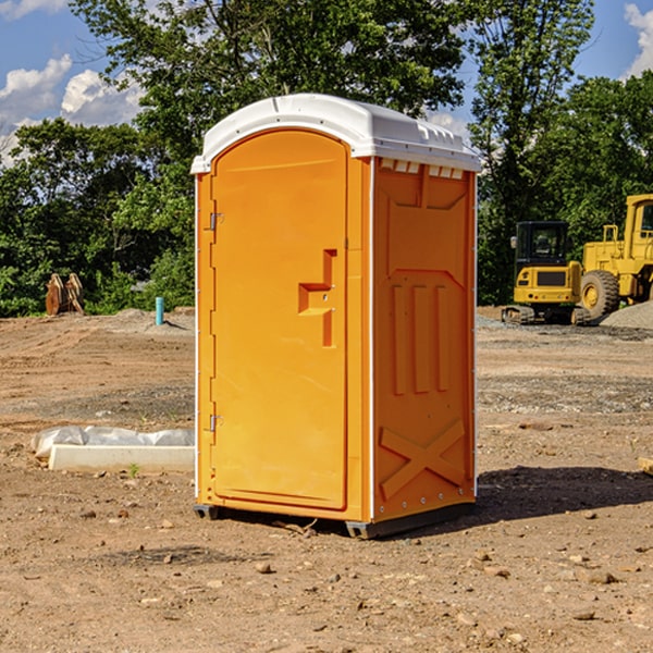 are there any restrictions on what items can be disposed of in the portable restrooms in Log Lane Village